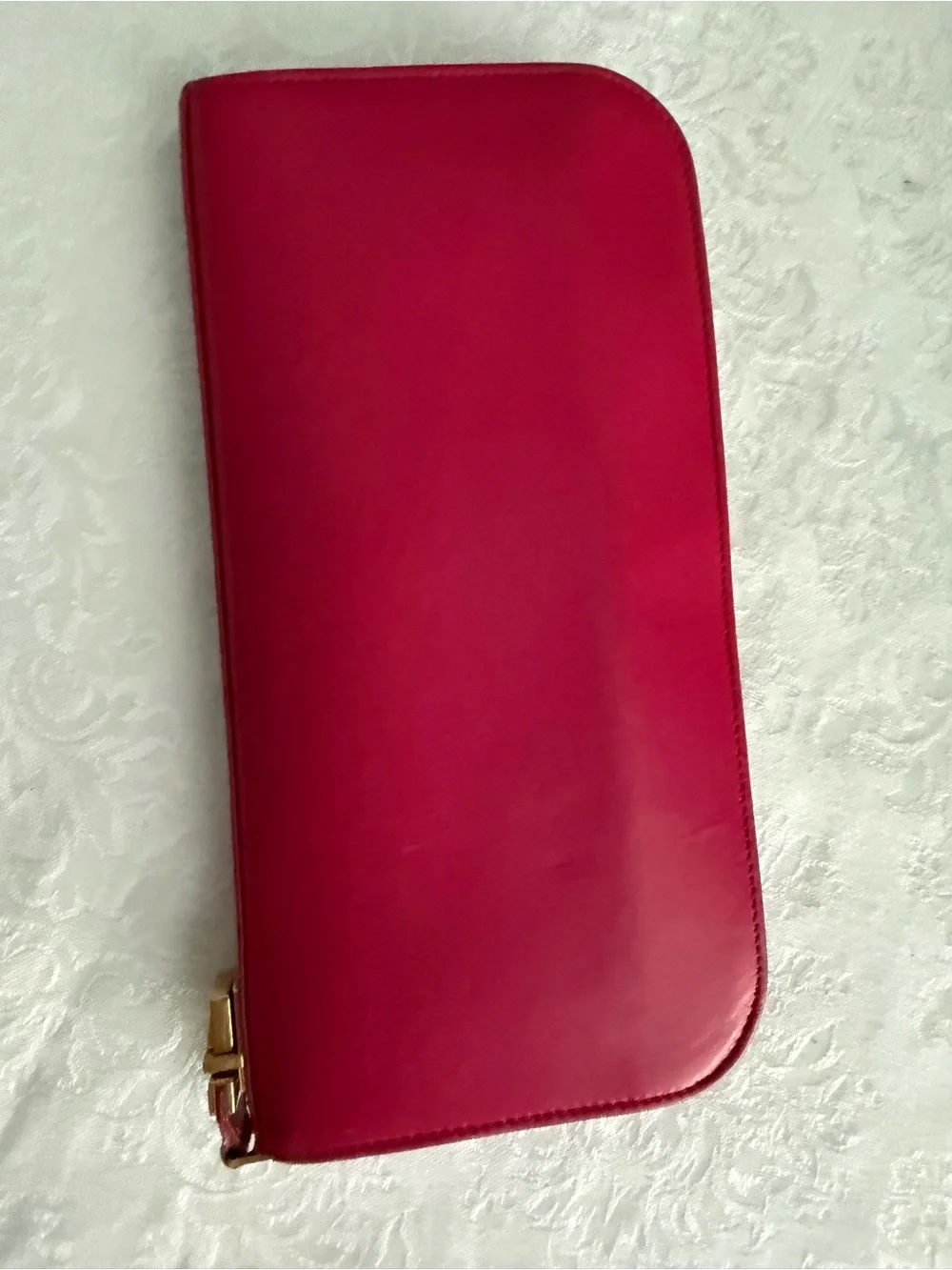 Saint Laurent Pink Leather Zip Wallet with Gold Hardware - Picture 3 of 17